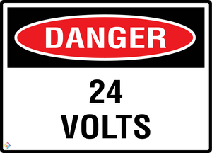 Danger - 24 Volts Sign