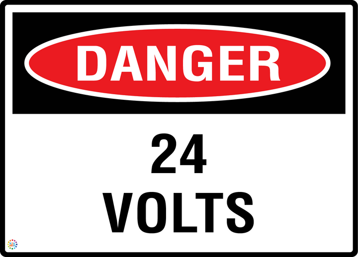 Danger - 24 Volts Sign