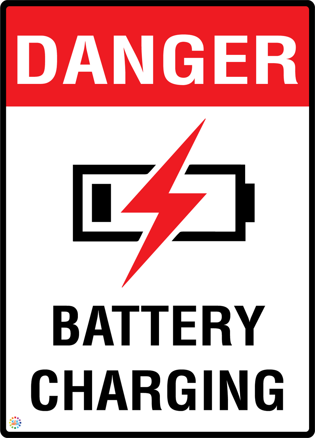 Danger - Battery Charging Sign | Electrical Hazard Safety | K2K Signs ...