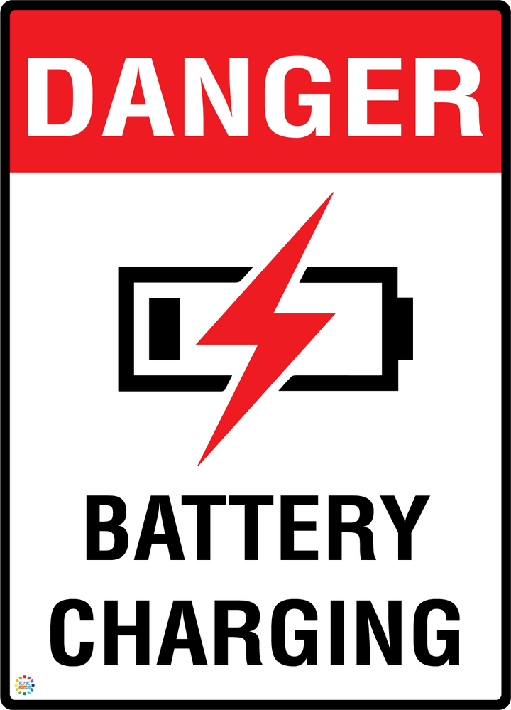 Danger - Battery Charging Sign