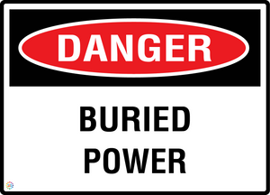 Danger - Buried Power Sign