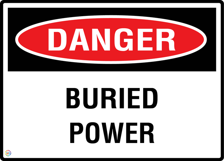 Danger - Buried Power Sign