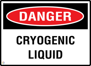 Danger - Cryogenic Liquid Sign