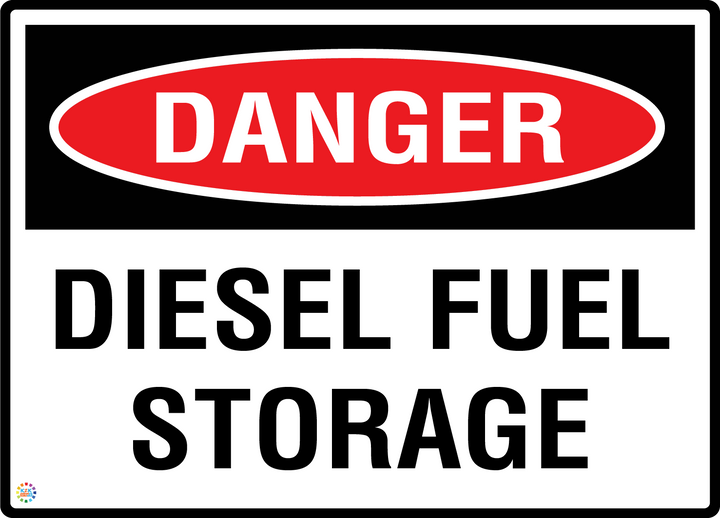 Danger - Diesel Fuel Storage Sign