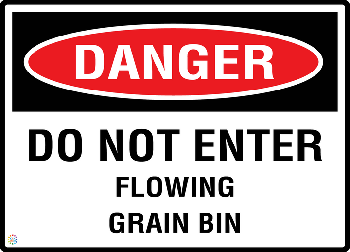 Danger - Do Not Enter - Flowing Grain Bin Sign