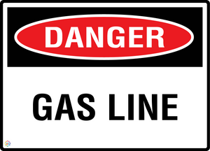 Danger - Gas Line Sign