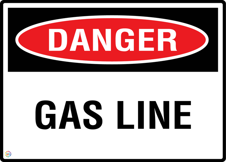 Danger - Gas Line Sign