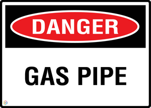 Danger - Gas Pipe Sign