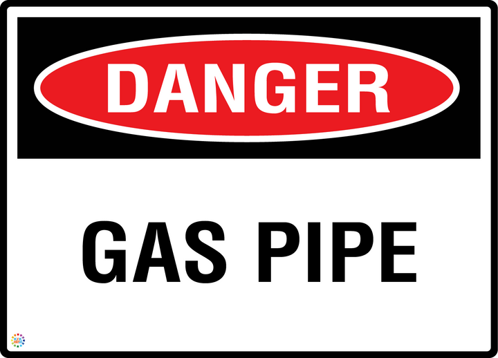 Danger - Gas Pipe Sign