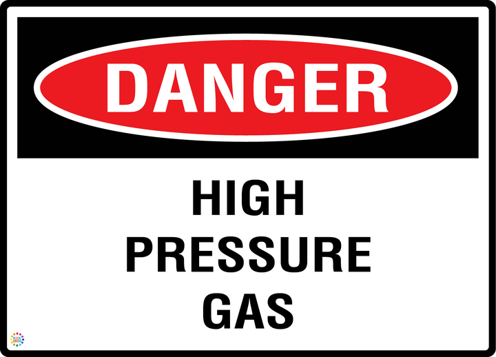 Danger - High Pressure Gas Sign