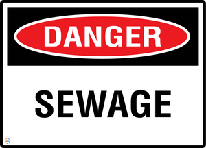 Danger - Sewage Sign