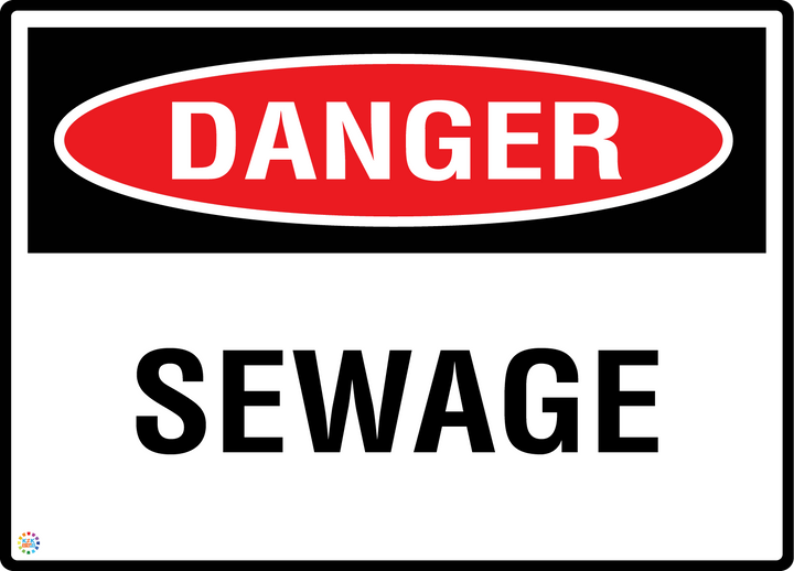 Danger - Sewage Sign