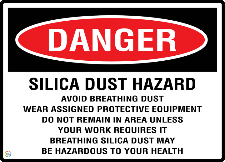Danger - Silica Dust Hazard Sign