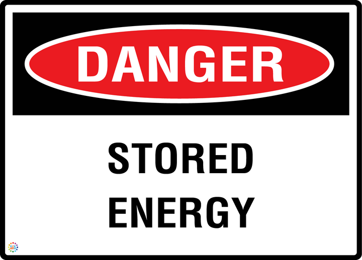 Danger - Stored Energy Sign