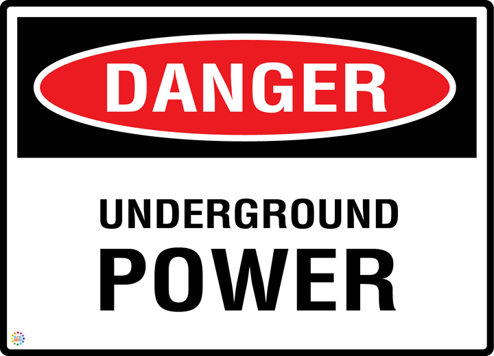 Danger - Underground Power Sign
