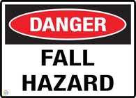 Danger Fall Hazard Sign