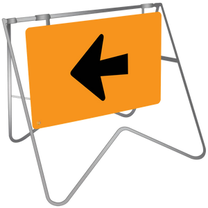 Detour Marker Left Arrow - Swing Stand & Sign