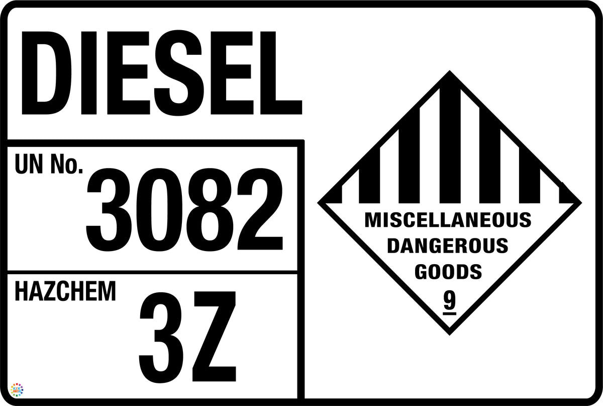 Diesel Miscellaneous Dangerous Goods Signage | K2K Signs Australia