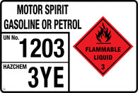 Motor Spirit Gasoline or Petrol Sign