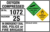 Oxygen Compressed (Transport Panel/Sign)