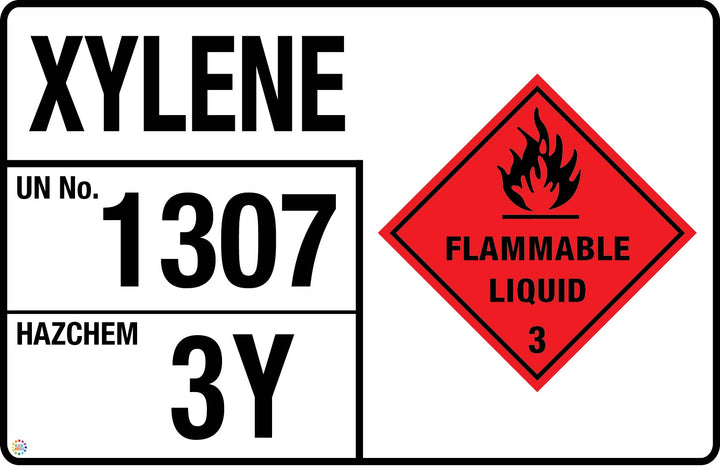 Xylene - UN 1307 3Y Hazchem Safety Sign