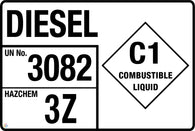 Diesel Combustible Liquid (Storage Panel/Sign)