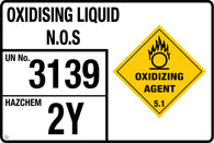 Oxidising Liquid N.O.S (Storage Panel/Sign)