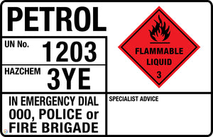 Petrol Hazchem Panel Sign