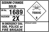 Sodium Cyanide Solid (Transport Panel/Sign)