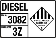 Diesel Miscellaneous Dangerous Goods (Storage Panel/Sign)