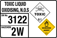 Toxic Liquid Oxidising, N.O.S (Storage Panel/Sign)