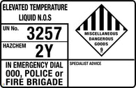 Elevated Temperature Liquid N.O.S (Transport Panel/Sign)