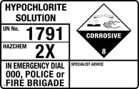 Hypochlorite Solution (Transport Panel/Sign)