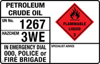 Petroleum Crude Oil (Transport Panel/Sign)