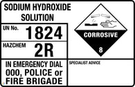 Sodium Hydroxide Solution (Transport Panel/Sign)