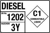 Diesel Combustible Liquid (Storage Panel/Sign)