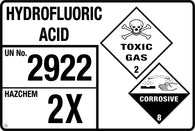 Hydrofluoric Acid (Storage Panel/Sign)