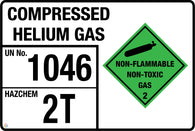 Compressed Helium Gas (Storage Panel/Sign)