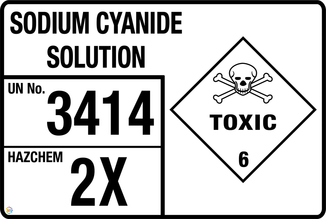 Sodium Cyanide Solution (Storage Panel/Sign)