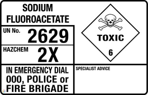 Sodium Fluoroacetate (Transport Panel/Sign)