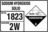 Sodium Hydroxide Solid (Storage Panel/Sign)