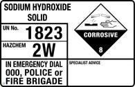 Sodium Hydroxide Solid (Transport Panel/Sign)