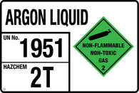 Argon Liquid (Storage Panel/Sign)