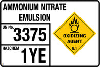 Ammonium Nitrate Emulsion (Storage Panel/Sign)