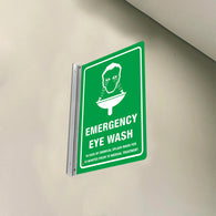EMERGENCY EYE WASH – Double-Sided Off-Wall Sign