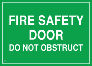 Fire Safety Door - Do Not Obstruct Sign
