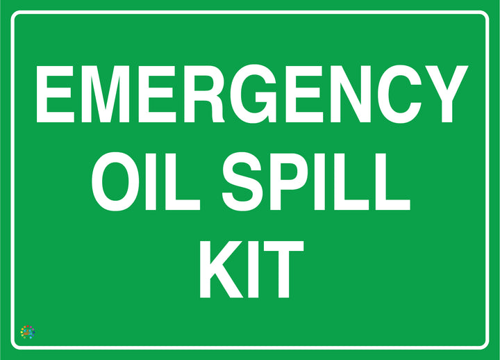 Emergency Oil Spill Kit Sign