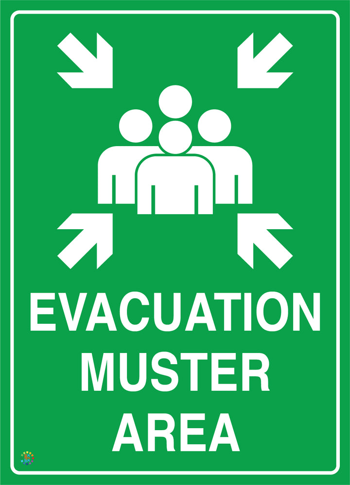 Evacuation Muster Area Sign