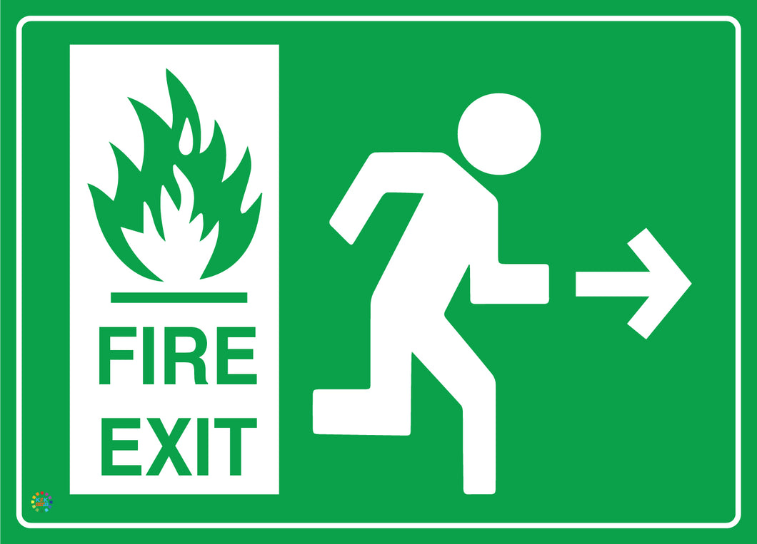 Fire Exit (Right) Sign