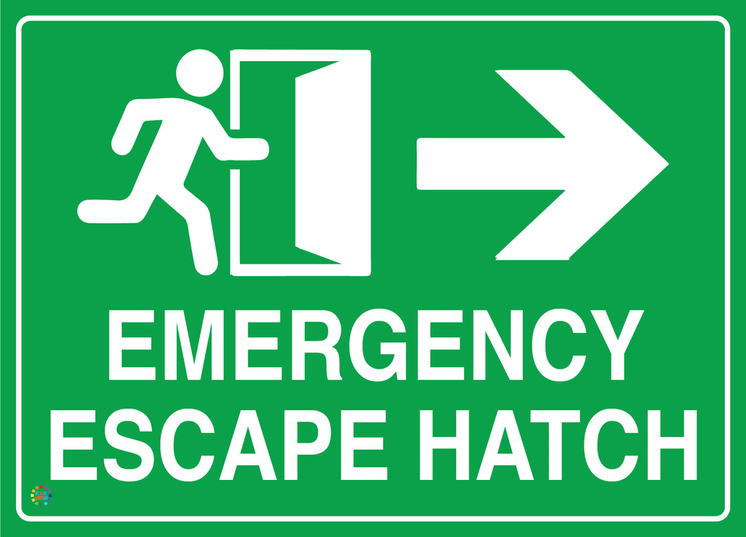 Emergency Escape Hatch (Right) Sign
